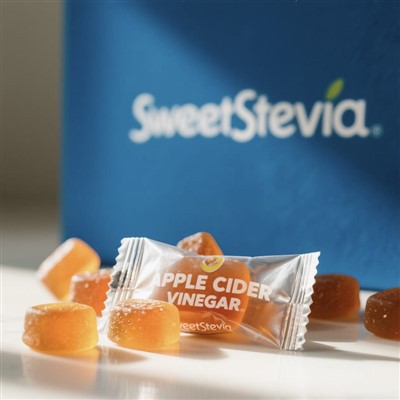 Dietinis obuolių sidro acto gumulas